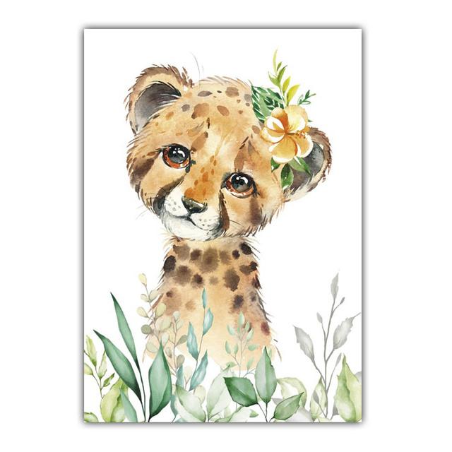 Graffiti Art Animal Canvas Painting Funny Pony Elephant Tiger Wall Art Poster Living Room Bedroom Home Decoration Mural No Frame