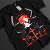 Anime Chainsaw Unisex Makima Crosses And Chains Graphic Black Tshirt Size S4XL