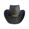 Decorative Cow Head Belt Cowgirl Hats for Women Men Summer Straw Sun Hat UV Protection Beach Holiday Sun Cap Panama Jazz Hat