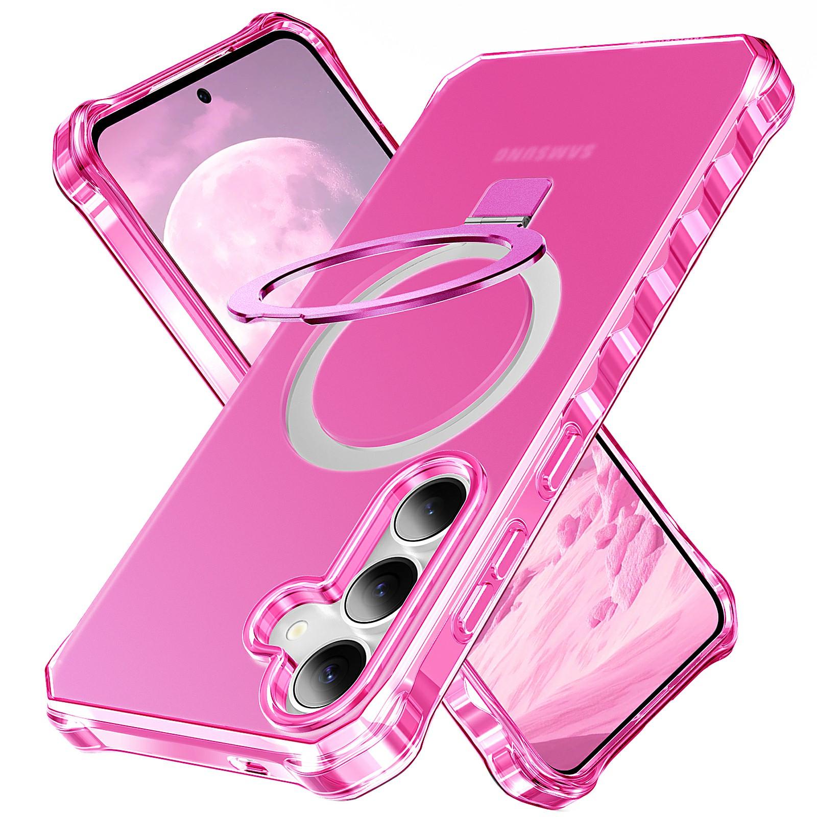 For Samsung Galaxy S26 Magnetic Case Matte Kickstand Hybrid Phone Cover Small Wavy Edge