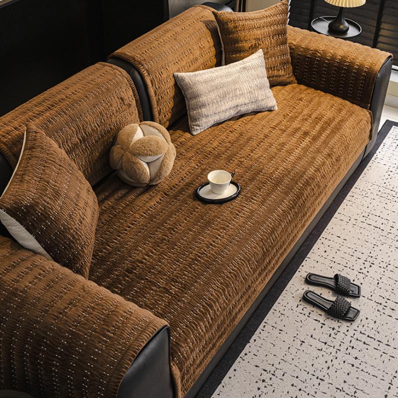 1pcs Minimalist Solid Color Sofa Cushion Durable All Season Universal Seat Cushion Thickened Wear-resistant Anti Slip Seat Towel