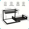 1PC Sewer Storage Box, Pull-out Cabinet Storage Box, 2-layer Sliding Sink Rack, Cabinet Storage Rack