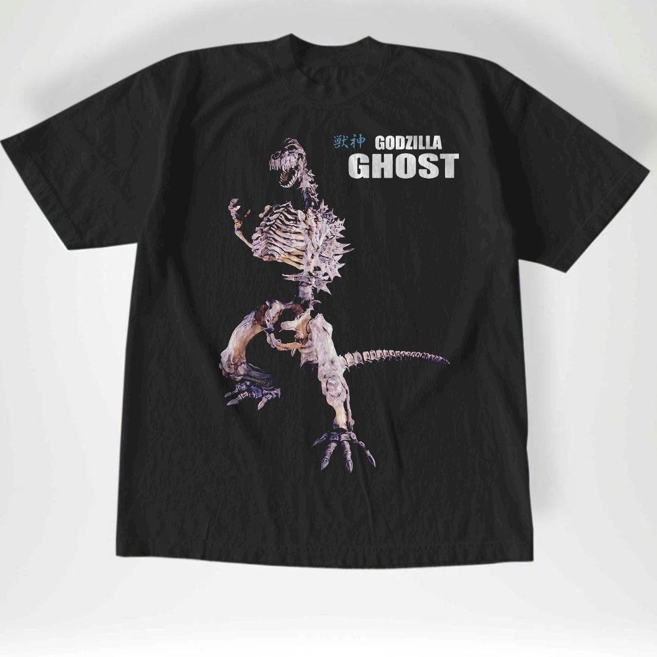Vintage Godzilla Ghost Black T-T-Shirt Monster Movie Graphic Tee S-5XL S
