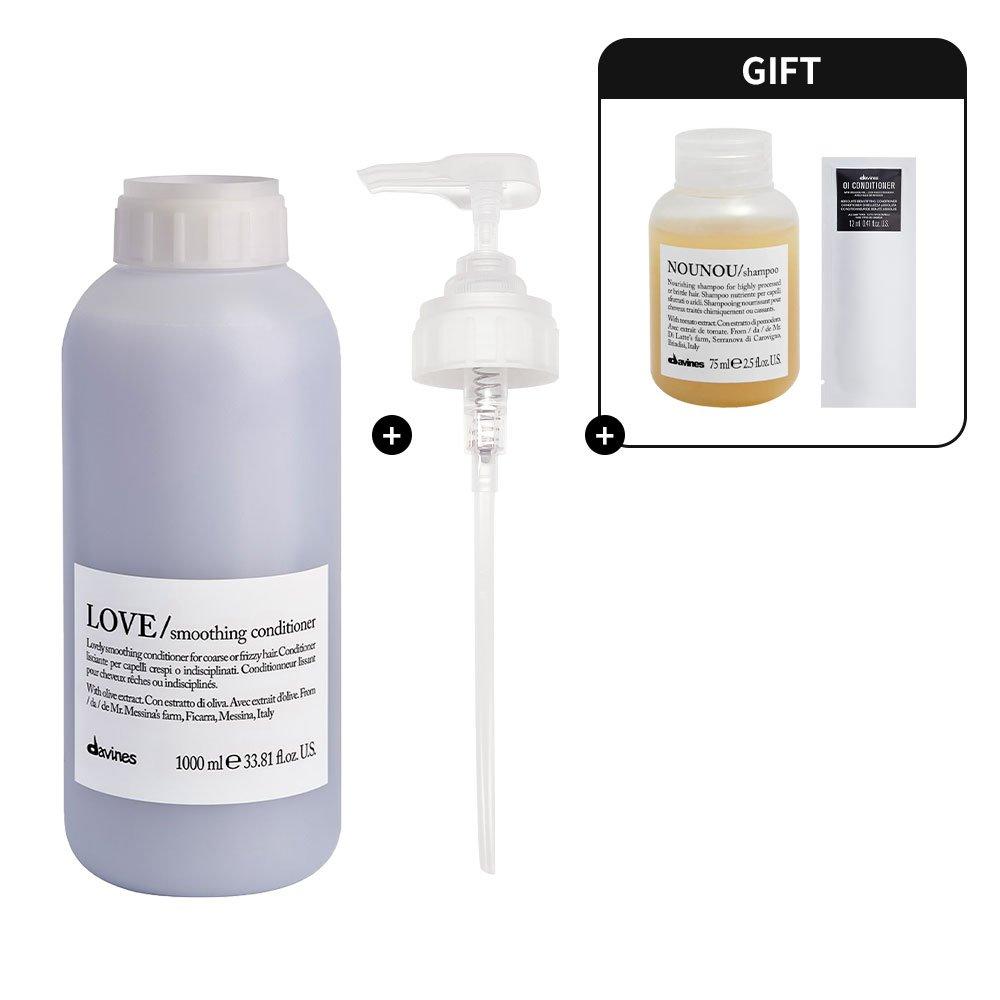 

davines love smoothing conditioner 1000ml + nunu conditioner 75ml free