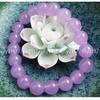 Bracelets Natural 8/10/12mm Lavender Jade Gemstone Round Beads Stretchy Bracelet 7.5" AAA - (Size:12mm)