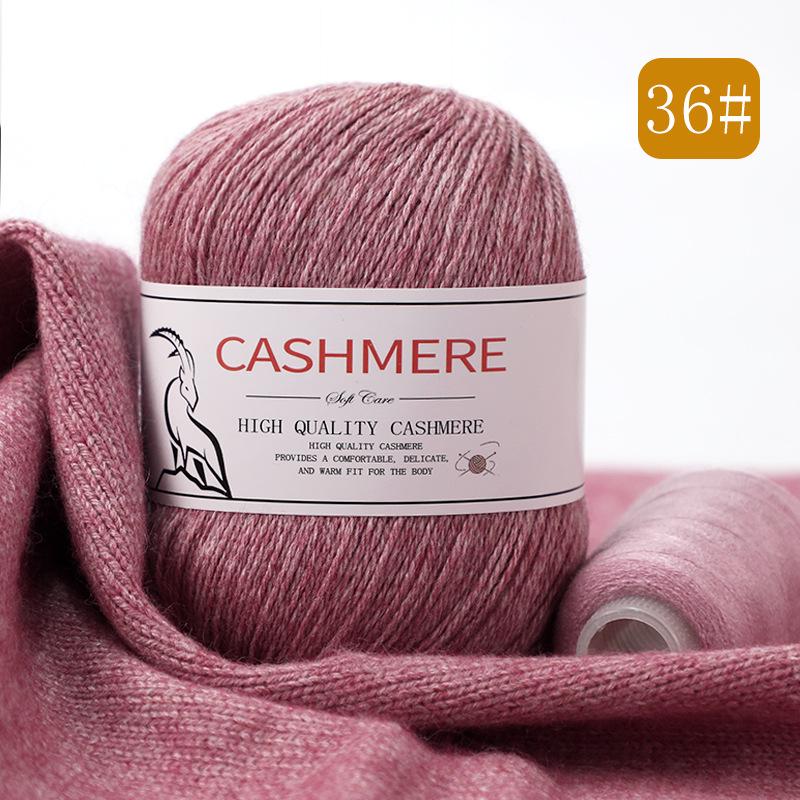 Alashan Cashmere Yarn: 6+6 Goat, Mink Blend, Medium-Thick Hand-Knitting Yarn for Scarves