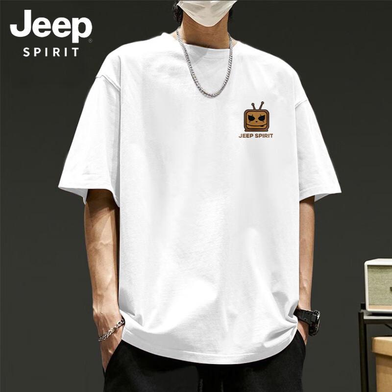 JEEP SPIRIT Men s Loose Fit Printed Cotton T-Shirt 2XL