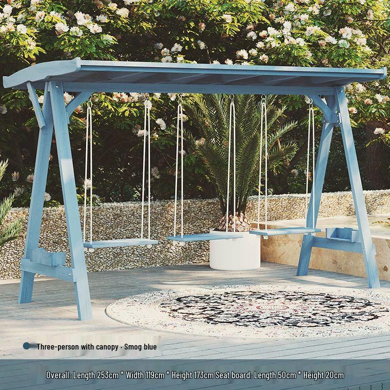 Outdoor Solid Wood Garden Swing Chair