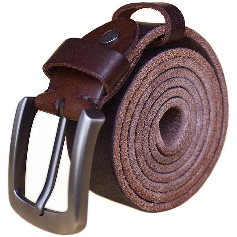 Mary Pure Cowhide Belt Men's Genuine Leather Retro Casual Cowhide Belt First Layer Cowhide Pin Buckle Pant Belt Handmade Belt