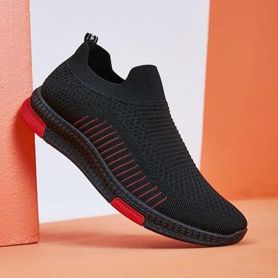 Men's Shoes Spring and Summer New Fashionable Casual Shoes Flying Knitted Breathable Lightweight Comfortable One-foot Sports Shoes for Men