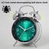 Iron Art Silent Quartz Alarm Clock for Kids Creative Glow Pointer Table Clock Fashionable Desktop Decor