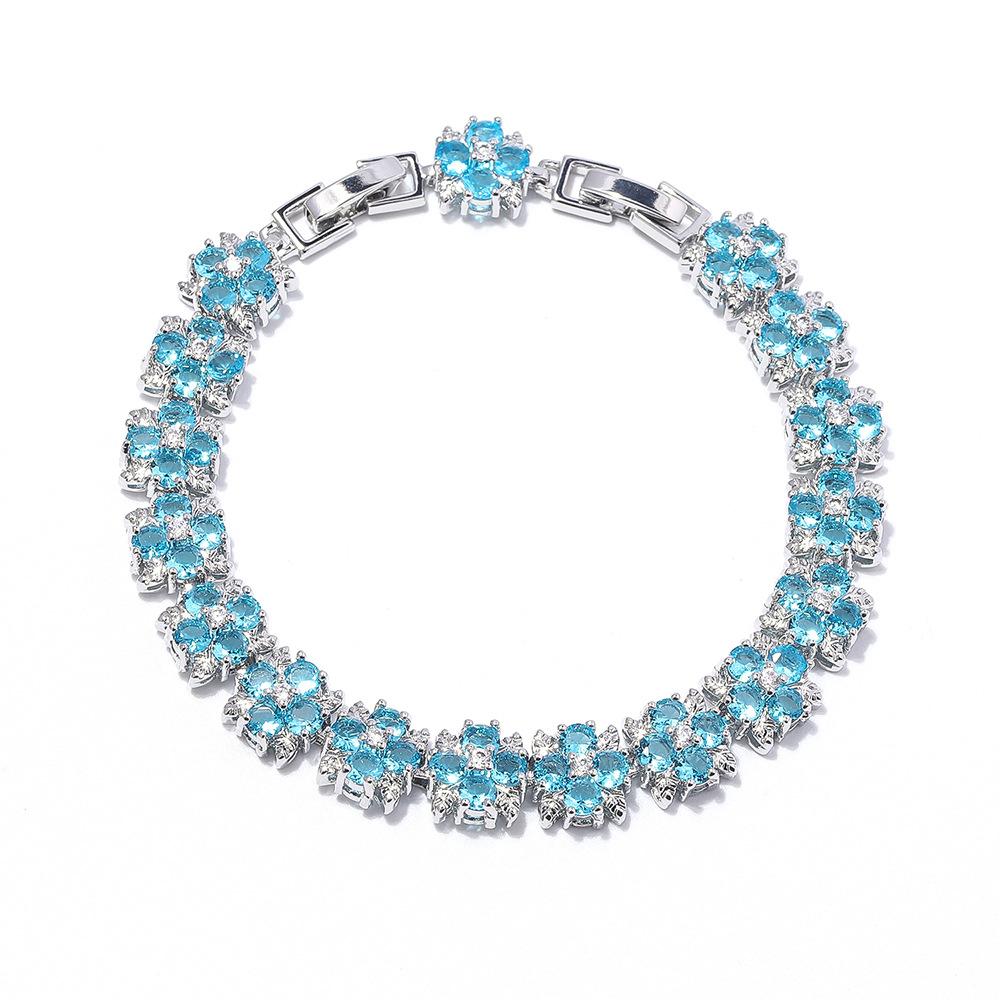 The Cross Plum Blossom Zircon Bracelet Does Not Fade, And The Multi-Color Jewelry Full Of Diamonds Is Optional.