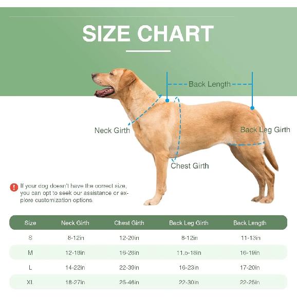 Dog Back Support Brace – Relieves IVDD,Hip Dysplasia, Arthritis & Spinal Injuries Adjustable Breathable Design Spinal Brace Vest