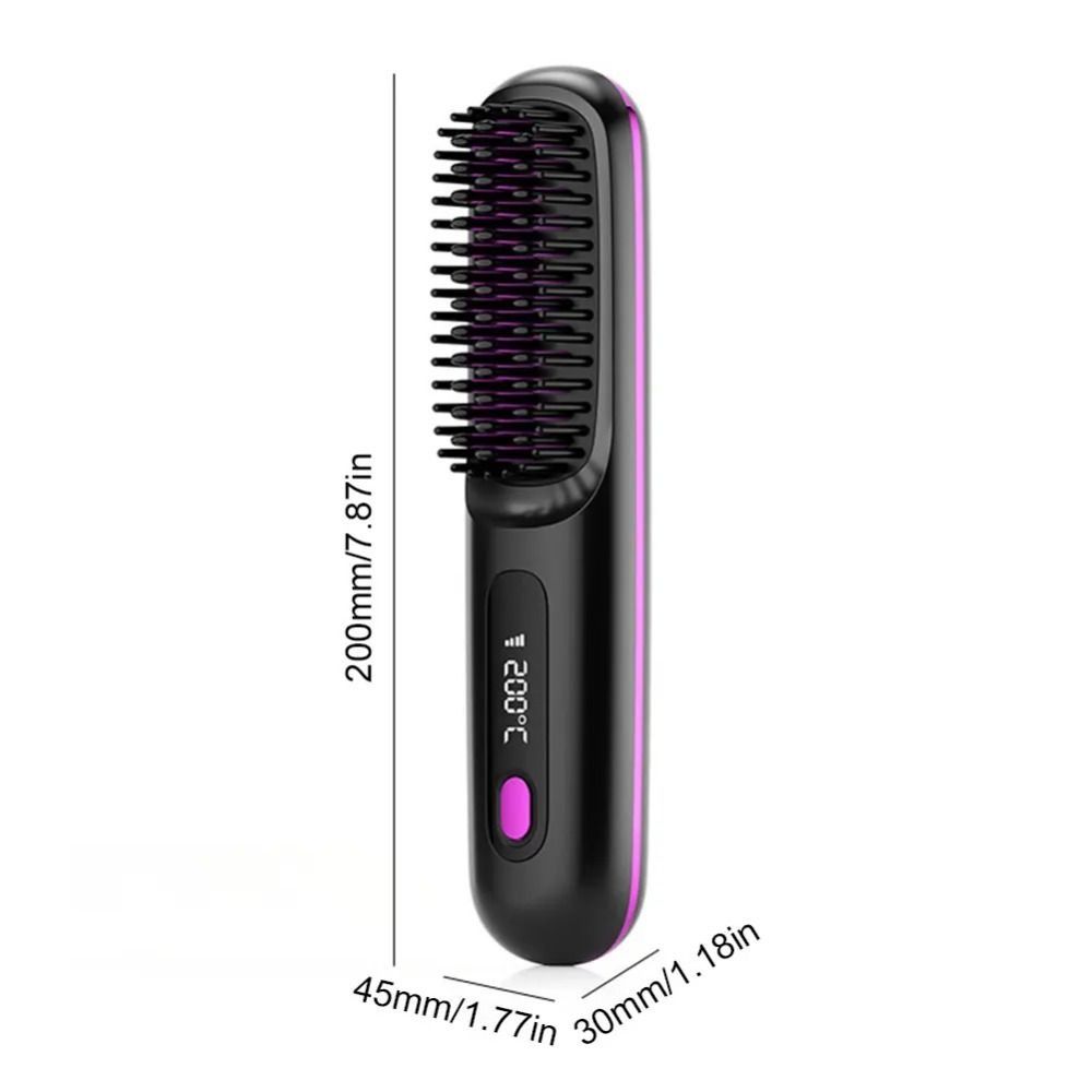 Cordless Hair Straightener Comb Anti-Scald Electric Heated Hair Comb  Hair Styling Tool