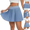 Pleated Low Waist Anti-Exposure Running & Fitness Tennis Skirt with Pockets