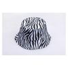 Fisherman Hat Women Black Zebra Print Sun Block Summer Bucket Hat For Outdoor Use