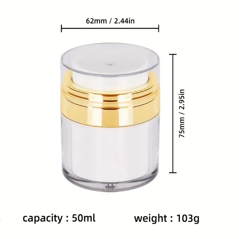 15/30/50ml Empty Cream Jar Vacuum Bottle Refillable Lotion Bottle Airless Jar Travel Refillable Cosmetic Jar Container with Pump