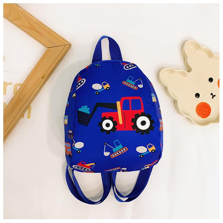 Cartoon Car Dinosaur Printed Backpack Oxford Fabric Texture For Use Nursery
