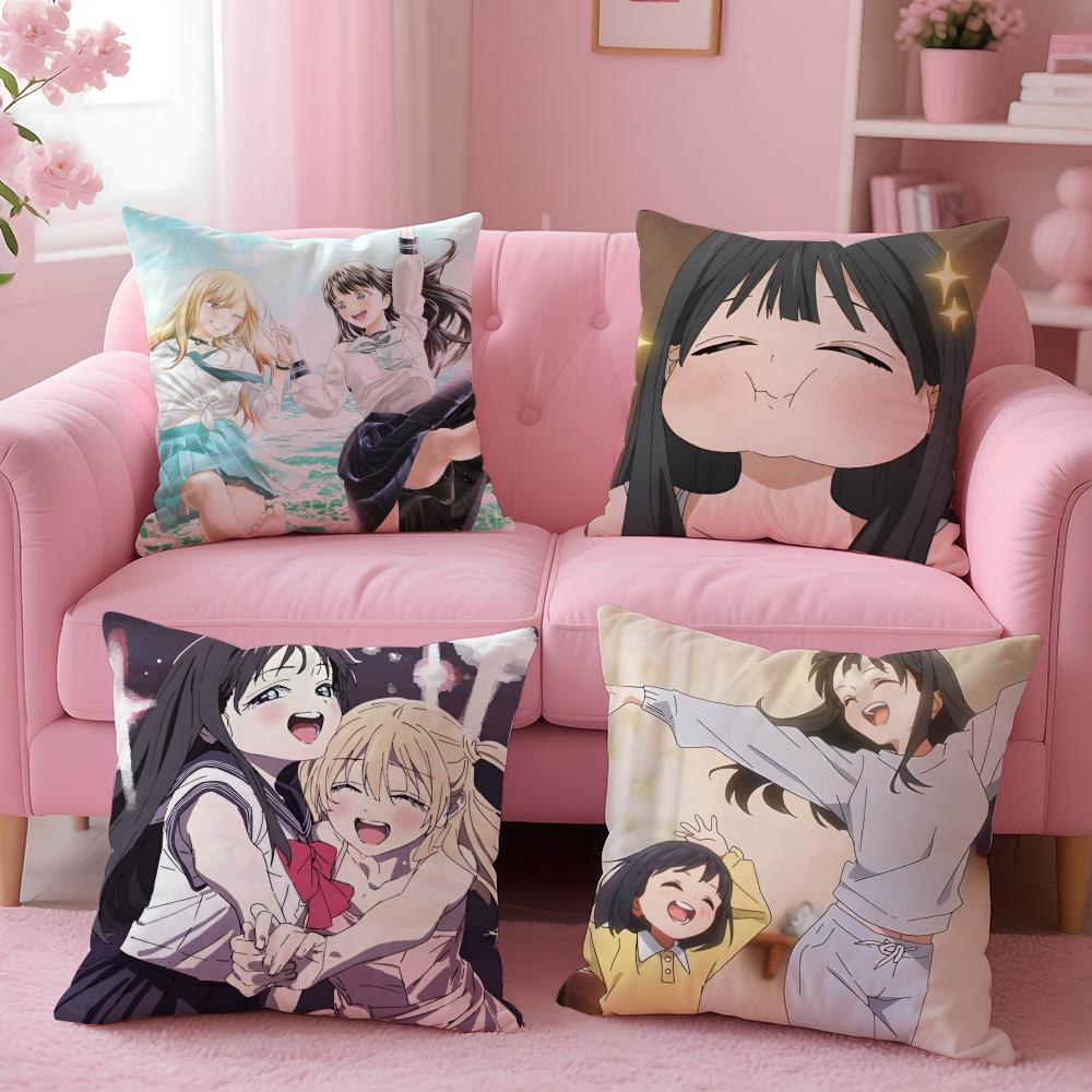 Anime Cartoon TTomorrows My GGirlG Cushion Cover Pillow Case Soft Skin Friendly Fabric  Concealed Zipper