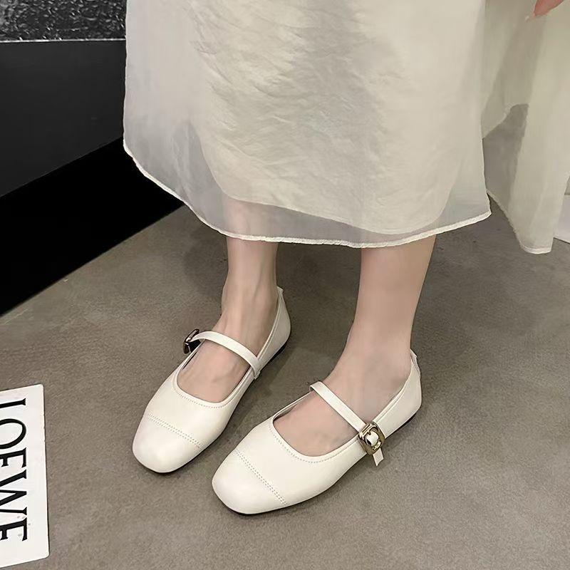 Low-heeled casual one-word single shoes women's shoes new summer lightweight soft sole shallow mouth versatile flat bottom Mary Jane