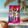 Personalized customized proof beach towel with The Powerpuff Girls pattern - soft, absorbent,quick-drying,perfect swimming,camping&bathing