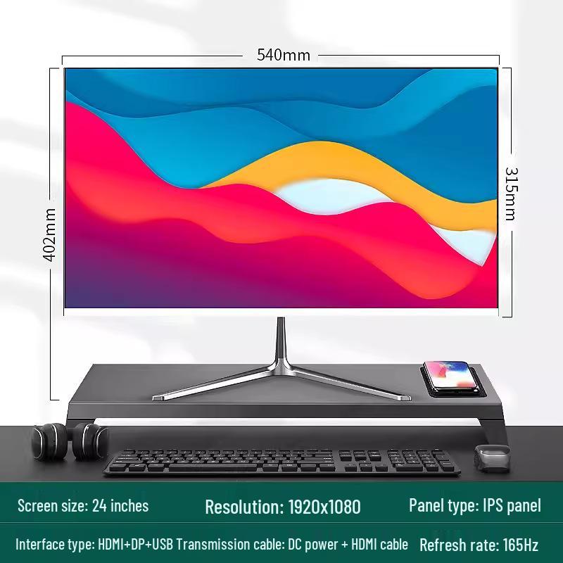 Frameless LED Computer Monitor: 19-27 Inch, Flat & Curved HD LCD Screen