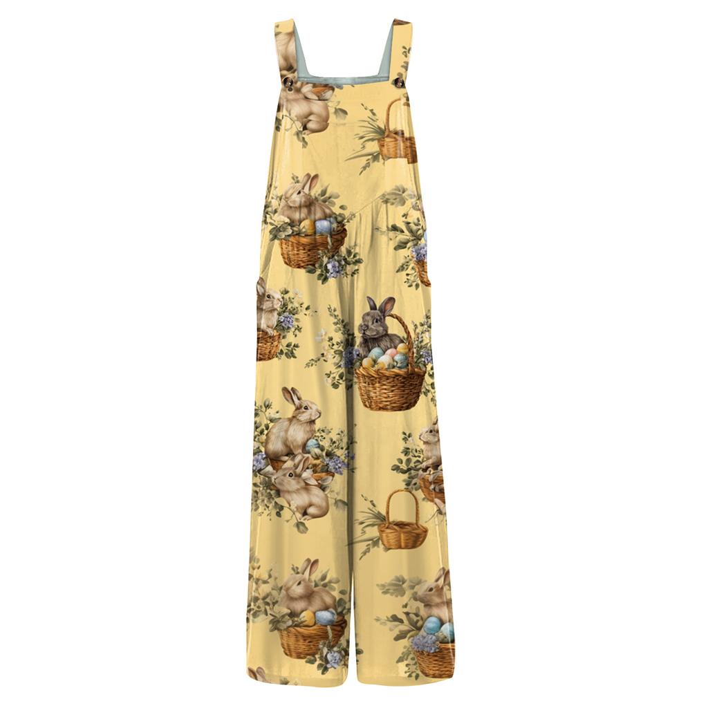 Damen Jumpsuit Bedruckter lässiger lockerer Jumpsuit