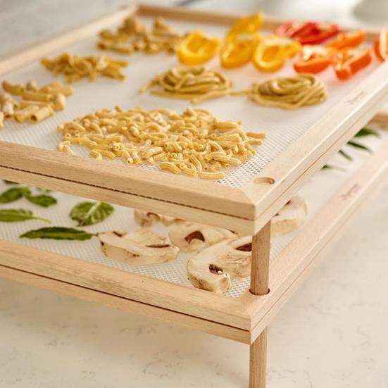 Food Drying Rack Stackable Multi-Tier Drying Rack Framed Mesh Pasta Drying Rack for Quick Air Drying Fruits Vegetables Herbs
