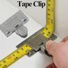 1PCS Stainless Steel Measuring Tape Clamp Tape Measure Curling Clamp Woodworking Ruler Fixing Clamp Measuring Tool