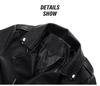 2022 Women's Short PU Leather Motorcycle Jacket - Spring/Autumn Fashion