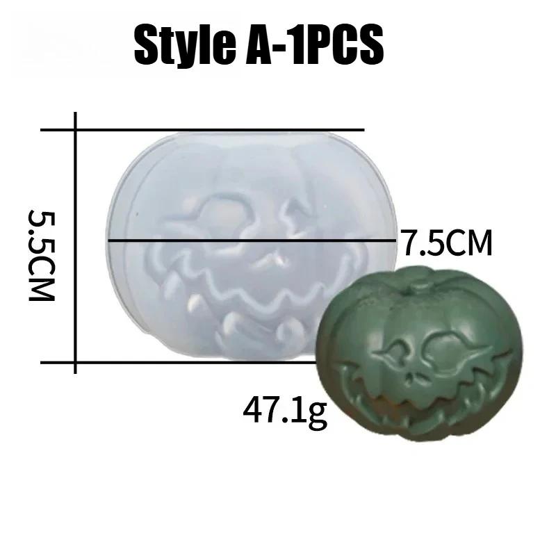 Halloween Silicone DIY Pumpkin Candle Mold 3D Pumpkin Candle Holder Mold Pumpkin Shaped Candle Mold for Party Decorations