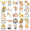 50PCS Corgi Graffiti Stickers - Cartoon Animal Waterproof Decals for DIY Phone Cases, Water Bottles, Luggage