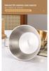 Korean Style Stainless Steel Snack Bowl with Handles for Rice Wine, Salad, Hot Pot Sauce, French Fries, or Fruit