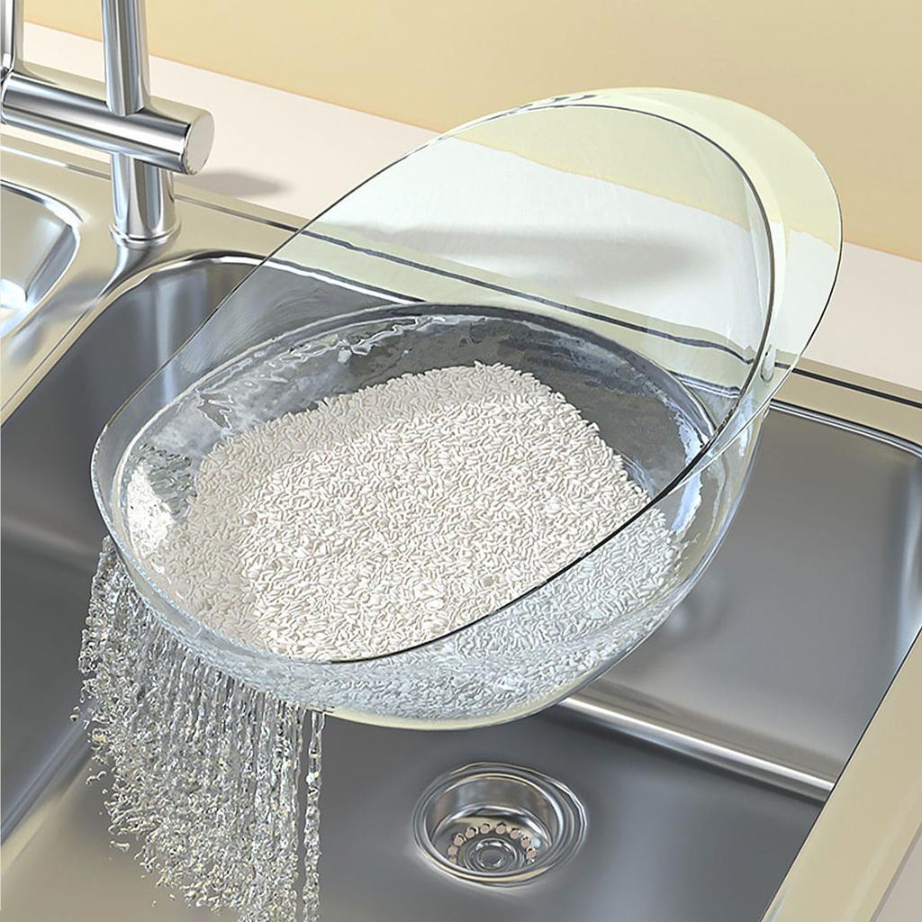 1PC-Rice Sieve Colander Sieve Rice Washing Filter Strainer Basket Kitchen Tools Food Beans Sieve Fruit Bowl Drainer