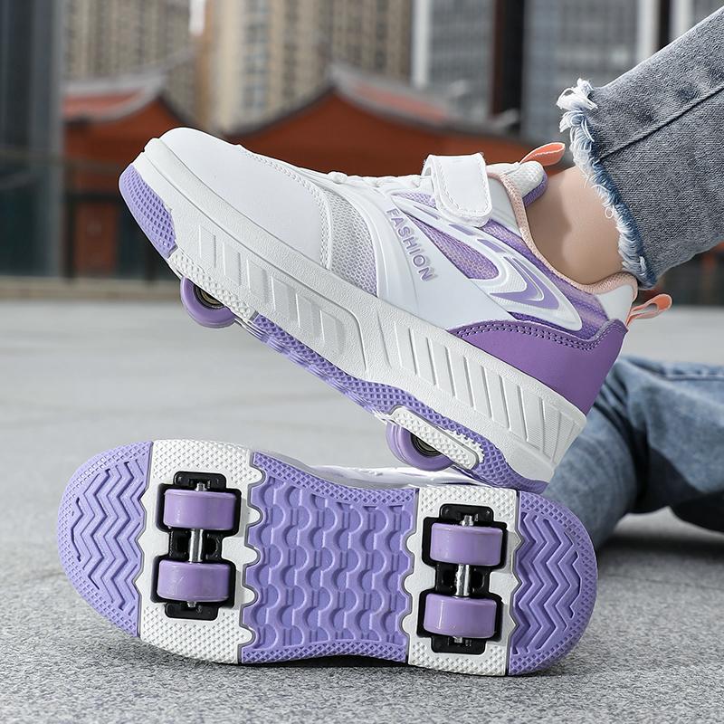 29-40 Children's Shoes Four Wheel Sports Boots Roller Skating Removable Student Skating Shoes Sneakers Girl Skate Shoes