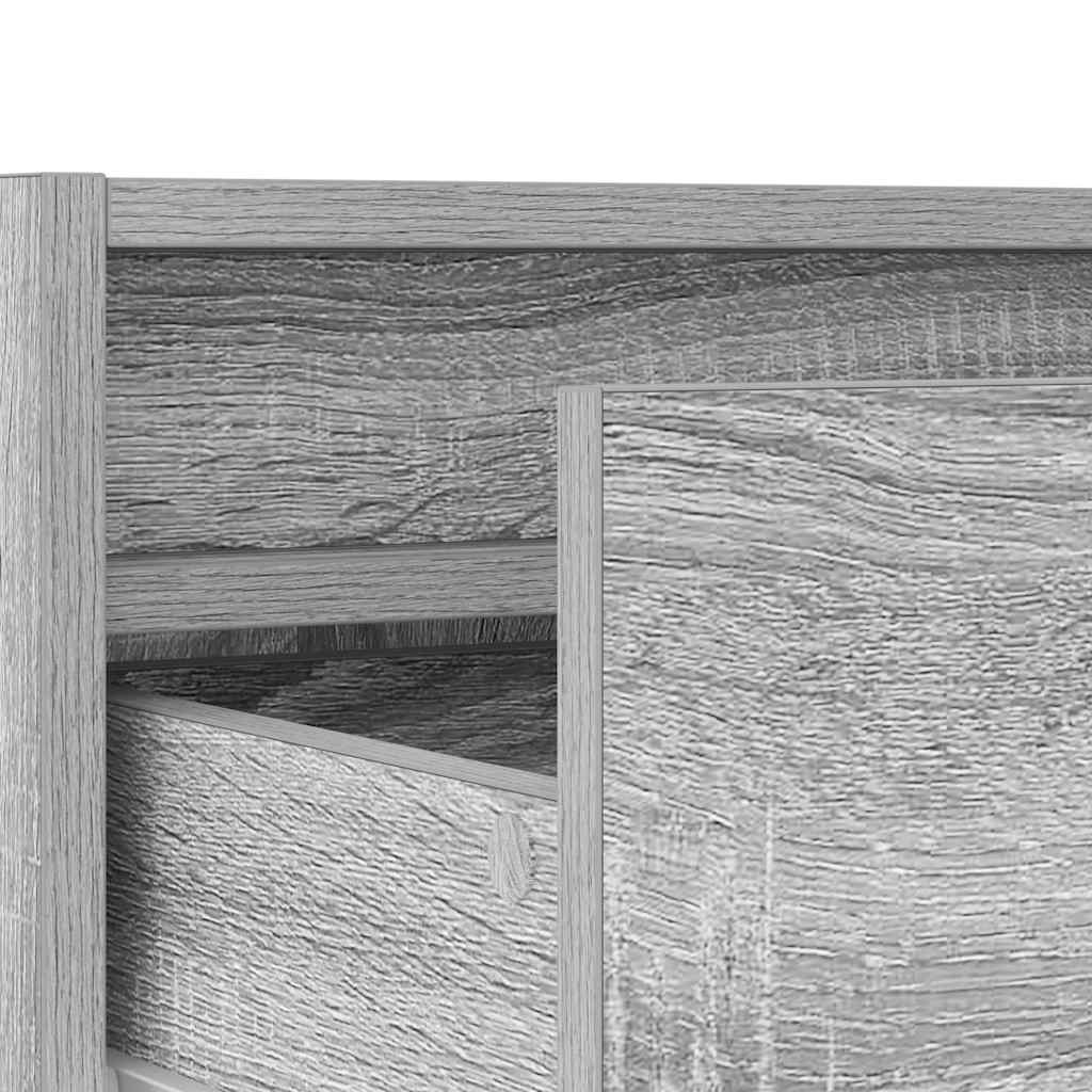 TV Cabinet with LED Lights Grey Sonoma 75 x 35.5 x 25 cm