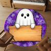 1PC Ghost Halloween Office Round Area Rug, Under Office Chairs Bedroom Living Room Home Decor, Carpet for Office -1110116