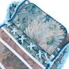 Vintage Floral Brocade Corset Top for Women, Elegant Strapless Bustier with Lace Trim and Ribbon Bow, Blue S-XXL