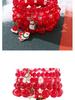 European & American Christmas Bracelet Set with Santa, Bell, & Snowflake Charms for Women
