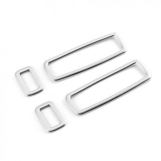 4pcs Car Window Lift Button Trim Frame Kit for Jeep Grand Cherokee 2011+ Chrome