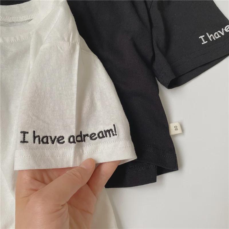 GL-kids Korean Summer Emboidered Short-Sleeve T-Shirt for Boys and Girls.