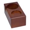 2 Hole Coffee Tamper Holder Beech Coffee Handle Mat Pad Stand for Home Restaurant(BuiltIn )