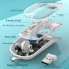 Cool Bluetooth 2.4G Wireless Mouse Dual Mode Rechargeable Laptop Wireless Mouse Portable Transparent Rechargeable Mouse PC