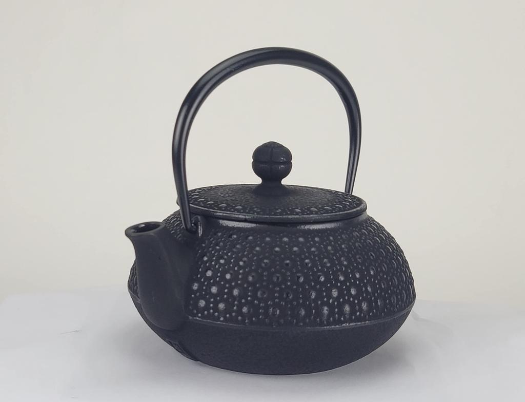 Iwachu Type Tortoiseshell Enameled Interior and Nambu 12304 Teapot, 5, Black, 0.65L, Lid, Ironware,
