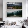 Landscape oil painting mountain forest road art canvas painting living room corridor office home decoration mural No Frame