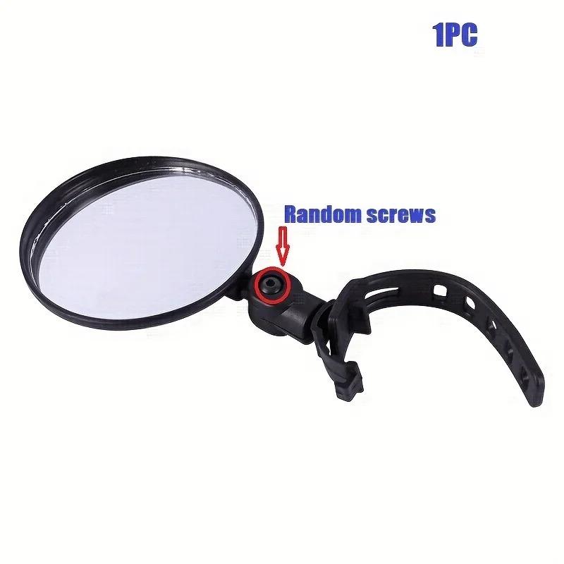 1Pc/2Pcs/4Pcs 360 Degree Electric Scooter Rearview Mirror Rotatable Adjustable Rear View Glass Replacement Wide Angle Convex Surface