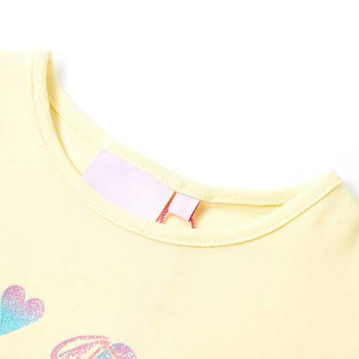 T-shirt pour enfants jaune tendre 92/104/116/128/140