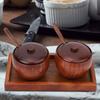 Set di 2 scatole in legno per conservare spezie, sale e altri condimenti in cucina.