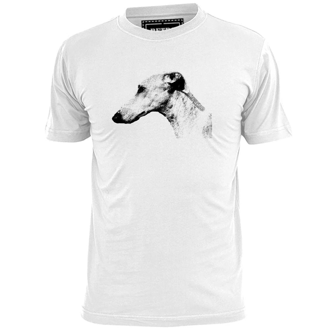 Mens Greyhound Head Dog Pencil Sketch T shirt Pets Mans Best Friend Pooch XL