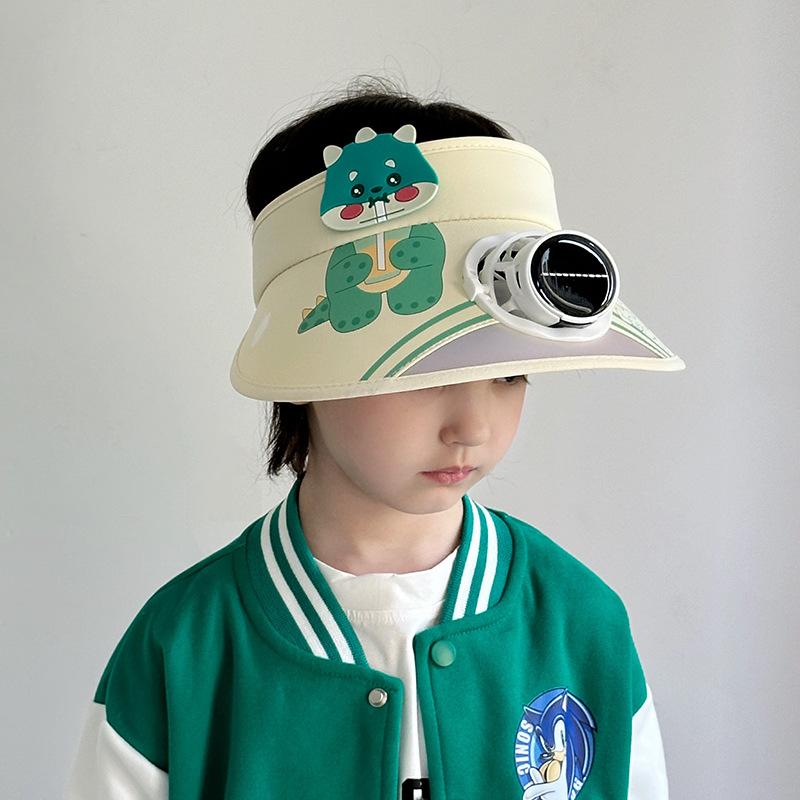 Solar Fan Hat Children Summer Sun Protection Hat UV Protection Boys and Girls Cartoon Sun Hat Trend